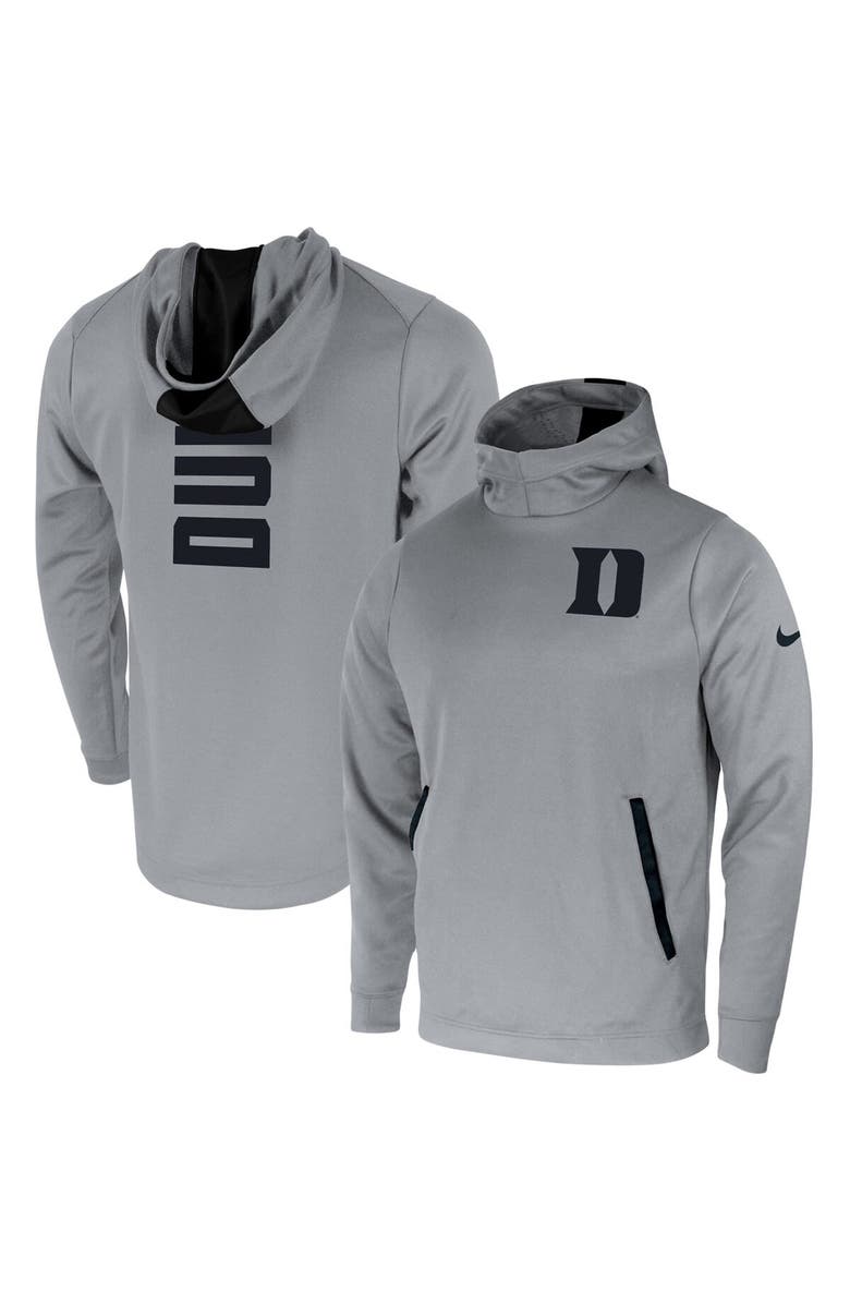 Nike Men's Nike Gray Duke Blue Devils 2-Hit Performance Pullover Hoodie, Alternate, color, 