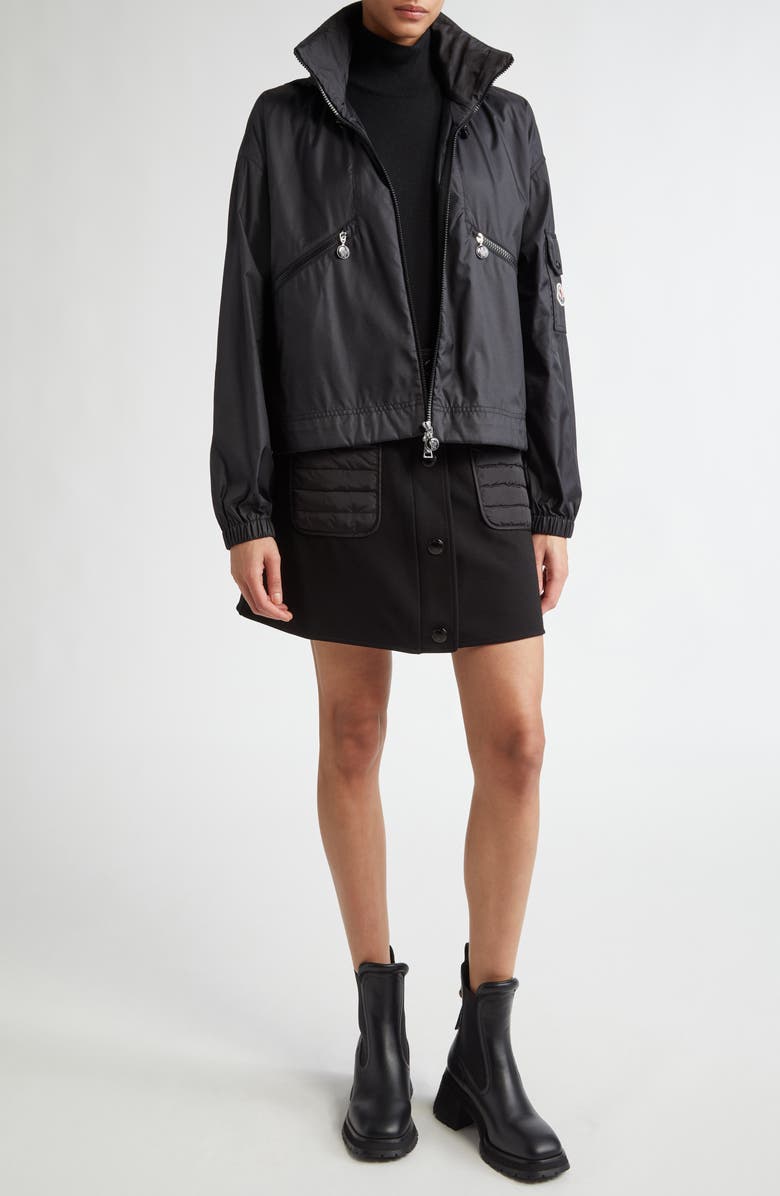 Moncler Hemar Hooded Jacket, Alternate, color, Black