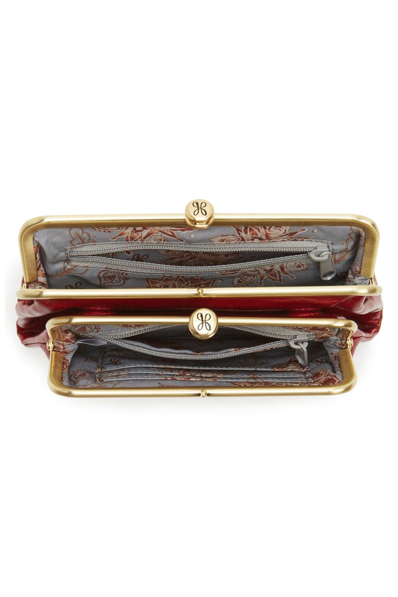 Suzette Calfskin Leather Wallet, Alternate, color, CARDINAL