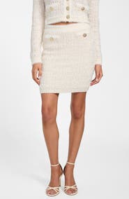 GUESS Aomori Tape Yarn Pencil Sweater Skirt