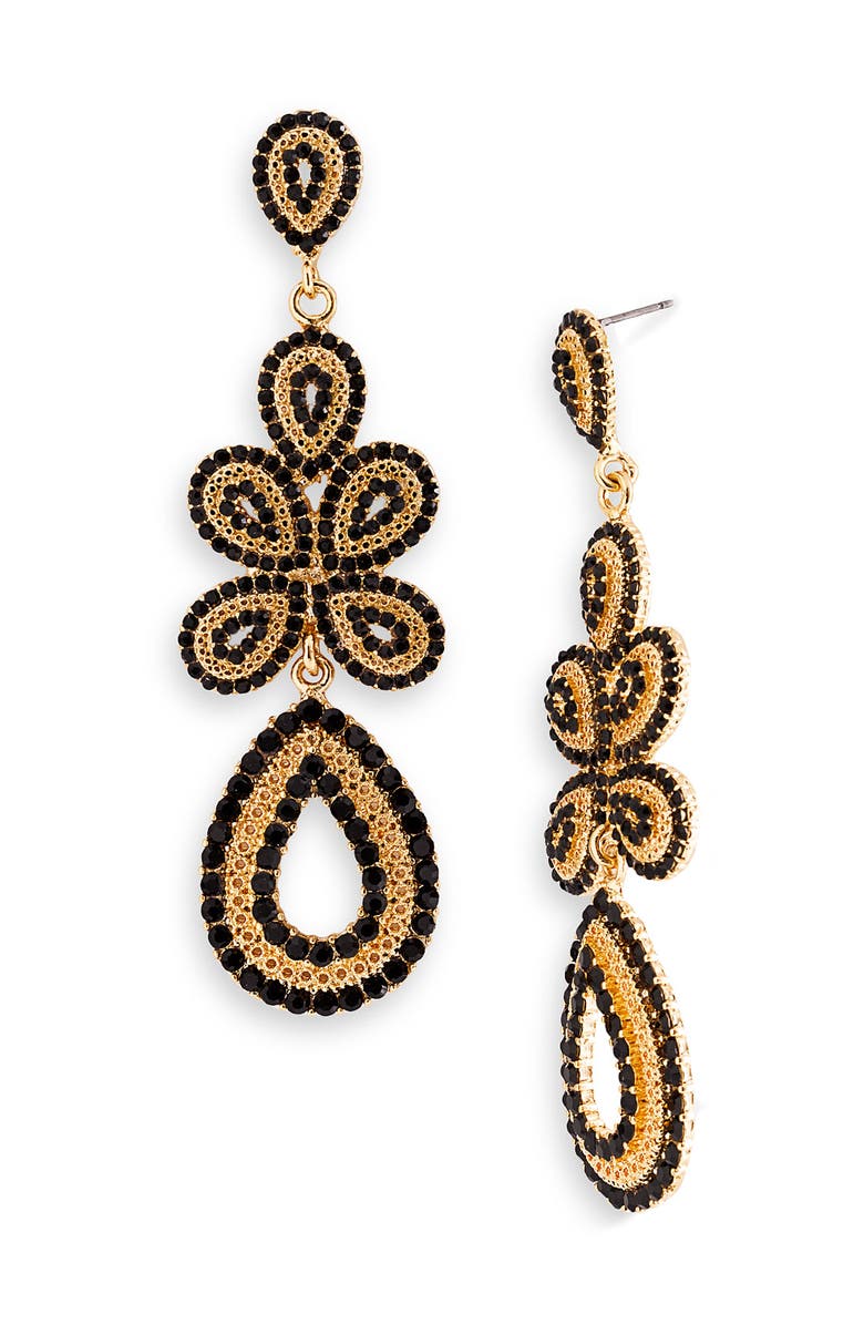 Tasha 'Ornate' Linear Statement Earrings, Main, color, 