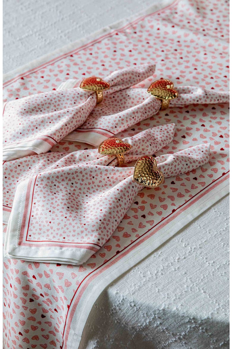 Love You More Table Runner, Alternate, color, PINK