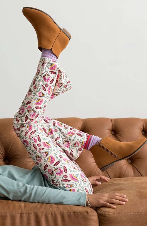 Mightly Organic Cotton Solid Flare Leggings In Folk Floral