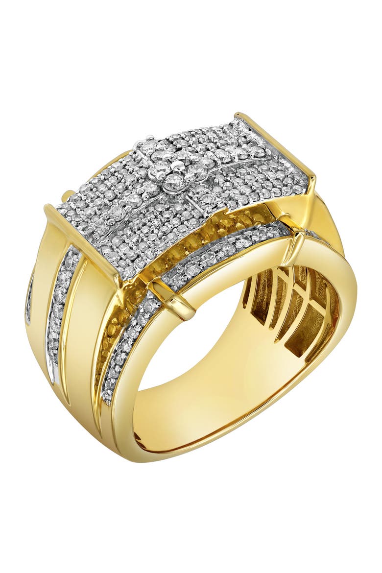 Banner of Bling 14K Yellow Gold Diamond Men Statement Ring - 1.24ct., Main, color, 14K Yellow Gold