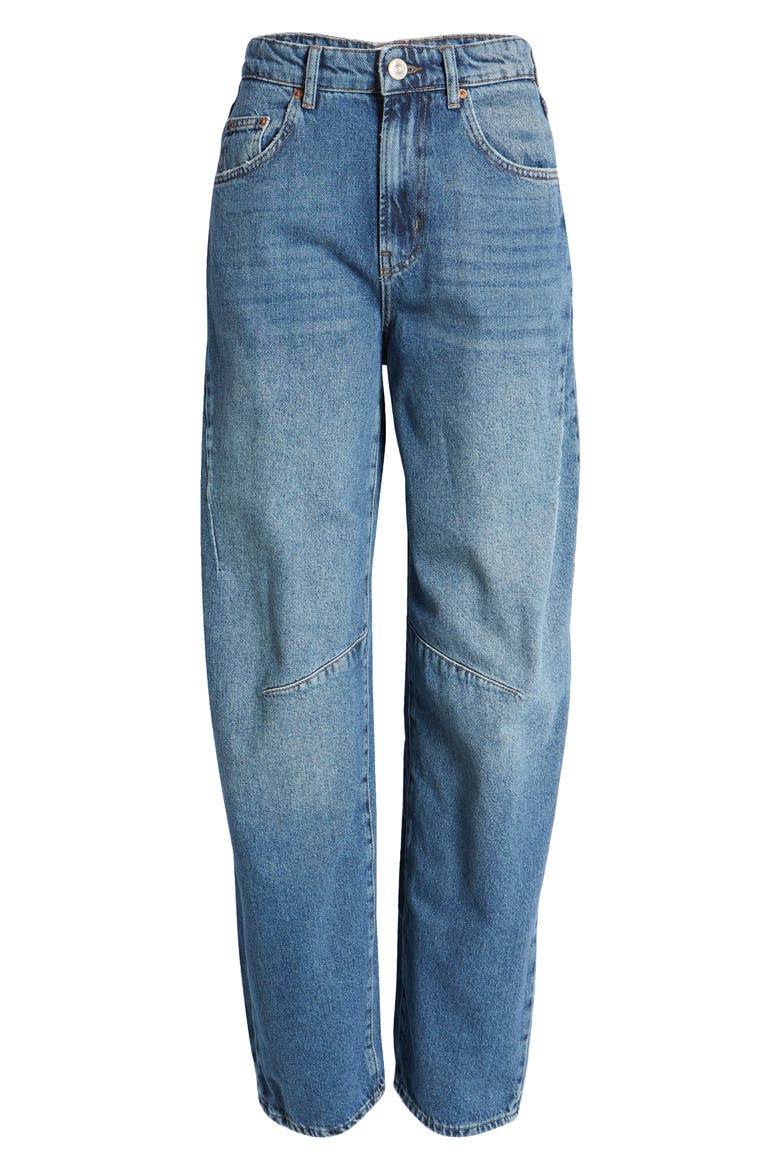 Logan Barrel Leg Jeans, Alternate, color, MID VINTAGE