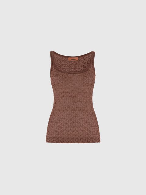 Tank Top In Embroidered Lace