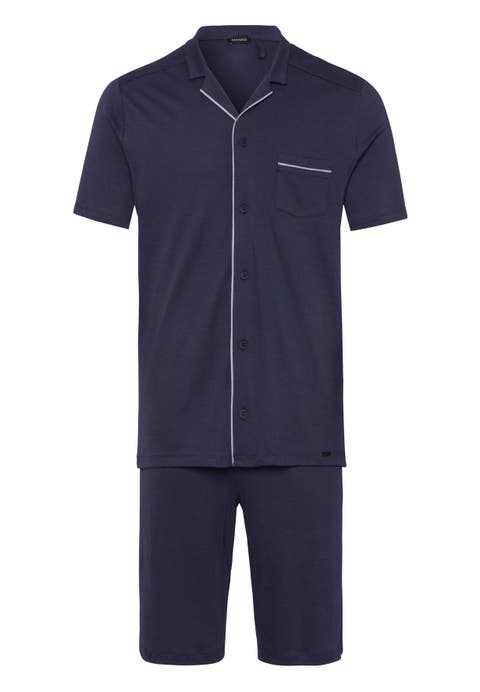 Night and Day Button Front Cotton Pajama Set