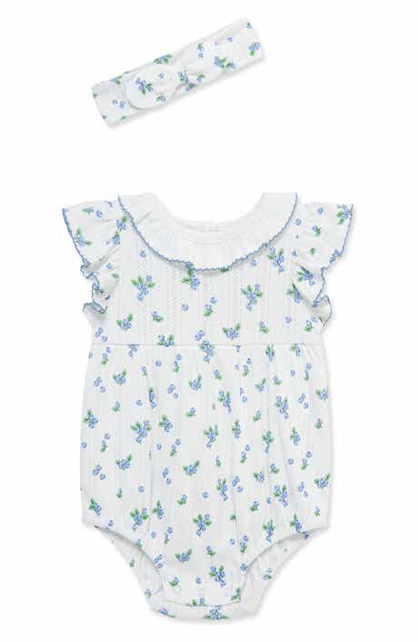 Little Me <p>Blueberry Bubble Romper & Headband Set (Baby)<\/p>