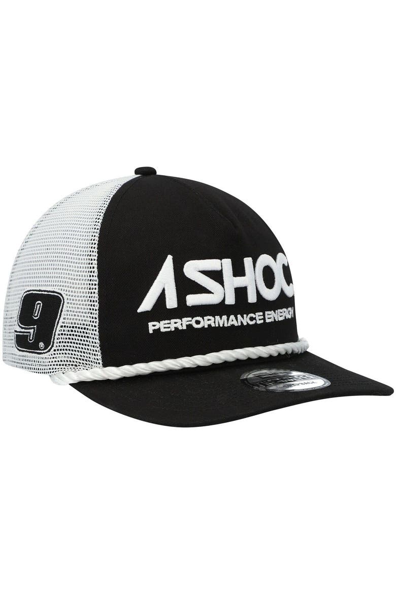 Men's New Era Black/White Chase Elliott Golfer Snapback Hat, Main, color, Black