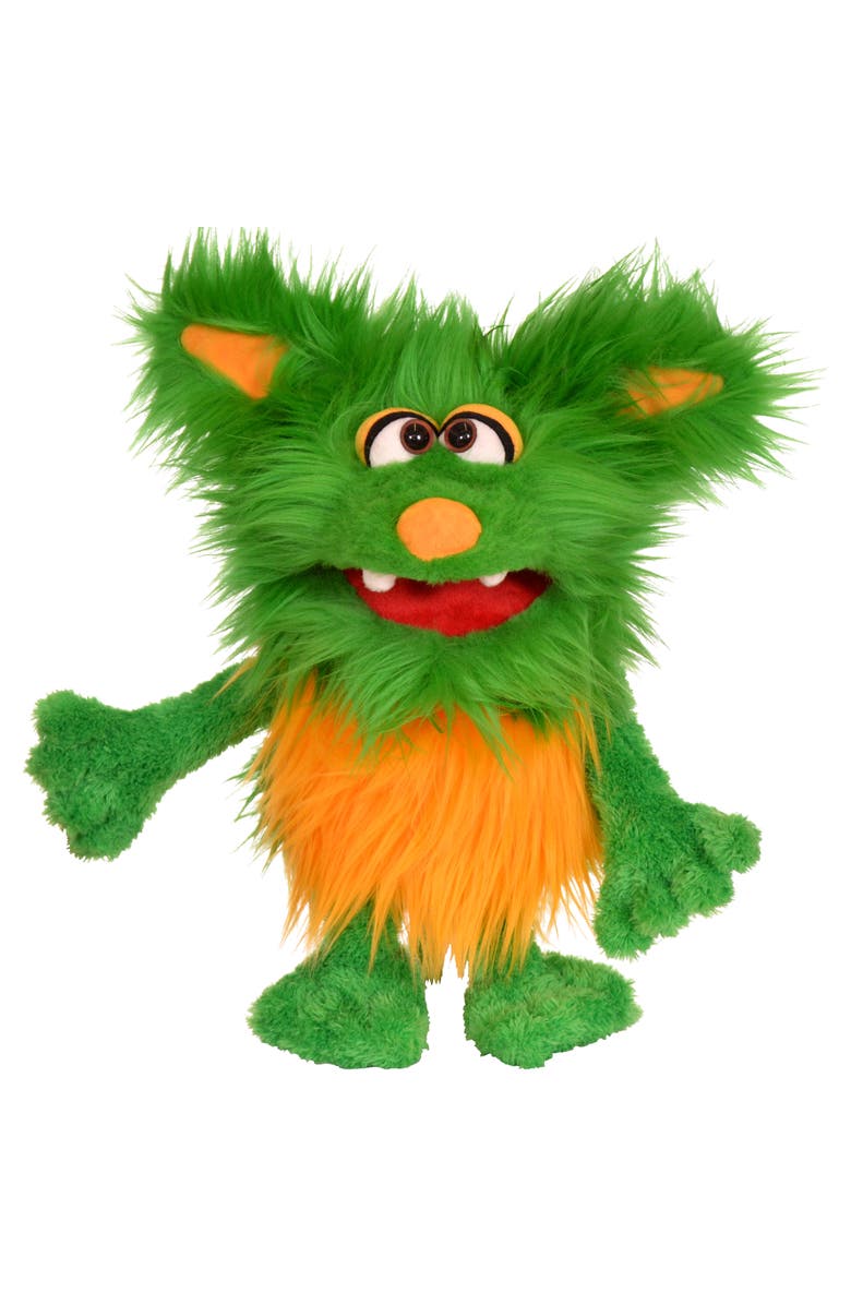 Living Puppets Rocky The Green Friendly Monster 16 Inch Plush Hand Puppet, Main, color, Green