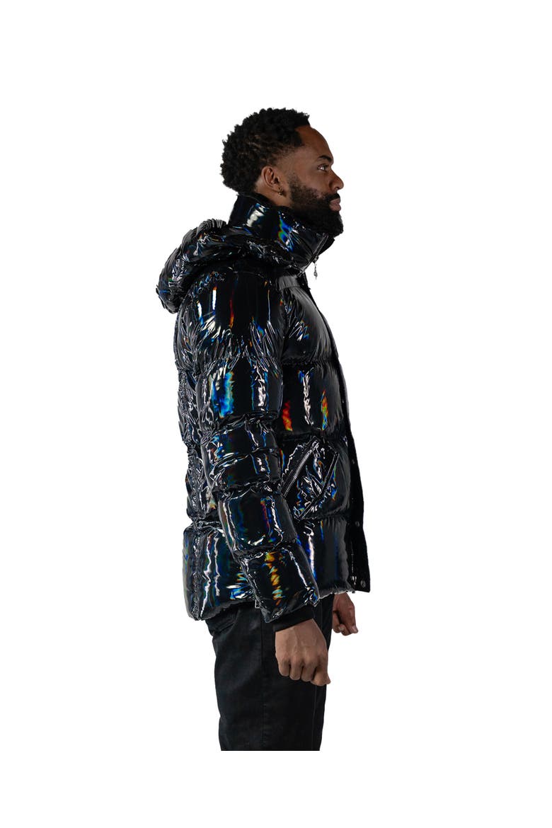 Men's Bumnester 3/4 Length Quilted Coat, Alternate, color, OILY BLACK