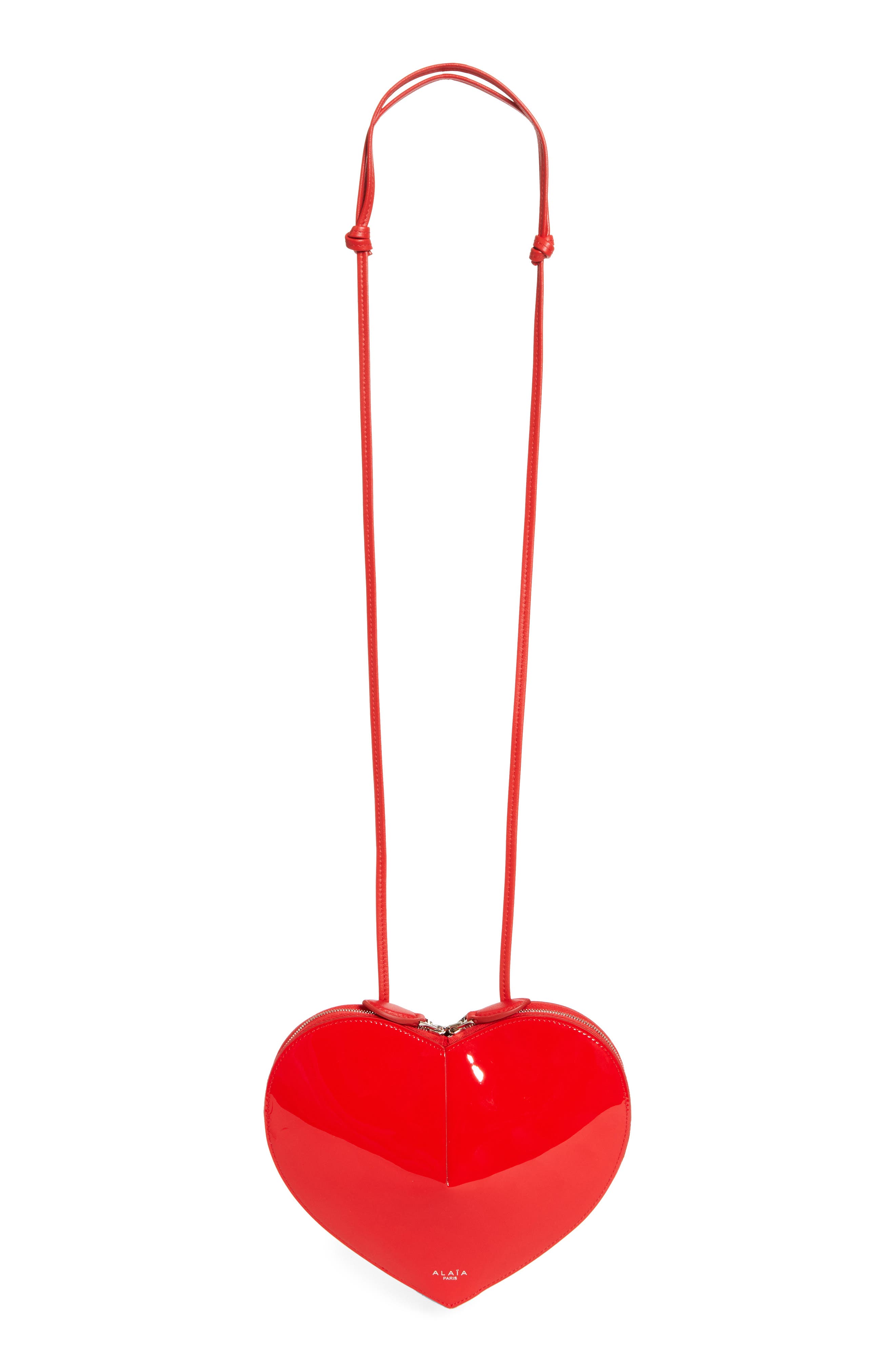 Le Coeur Patent Leather Crossbody Bag, Alternate, color, ROUGE VERMILLON