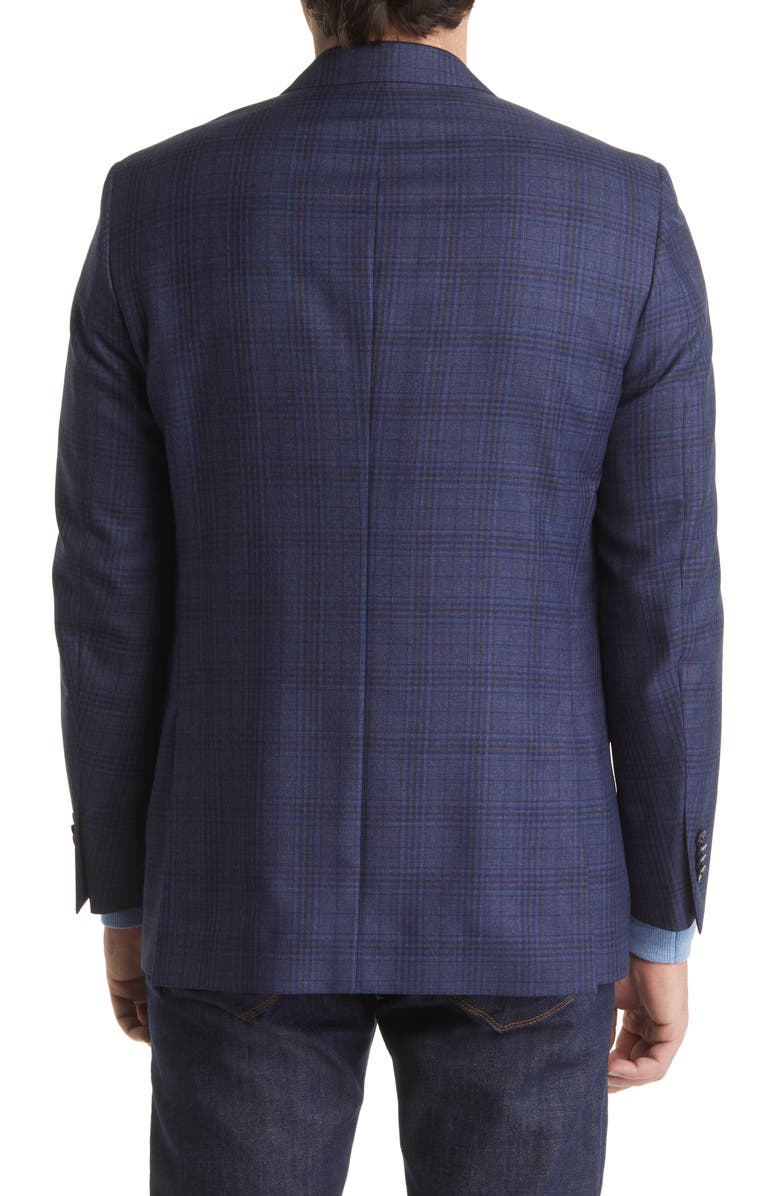Peter Millar Tailored Fit Plaid Wool Sport Coat, Alternate, color, 