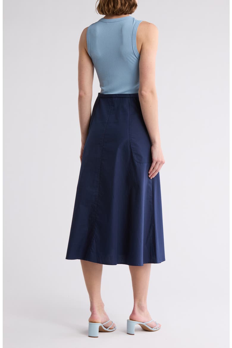Kia Sleeveless Mixed Media Dress, Alternate, color, LIGHT BLUE