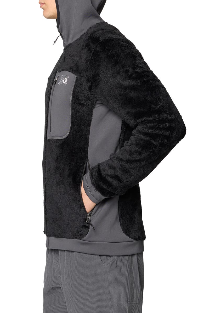 Mountain Hardwear Polartec<sup>®</sup> High Loft Fleece Hooded Jacket, Alternate, color, Black/ Volcanic