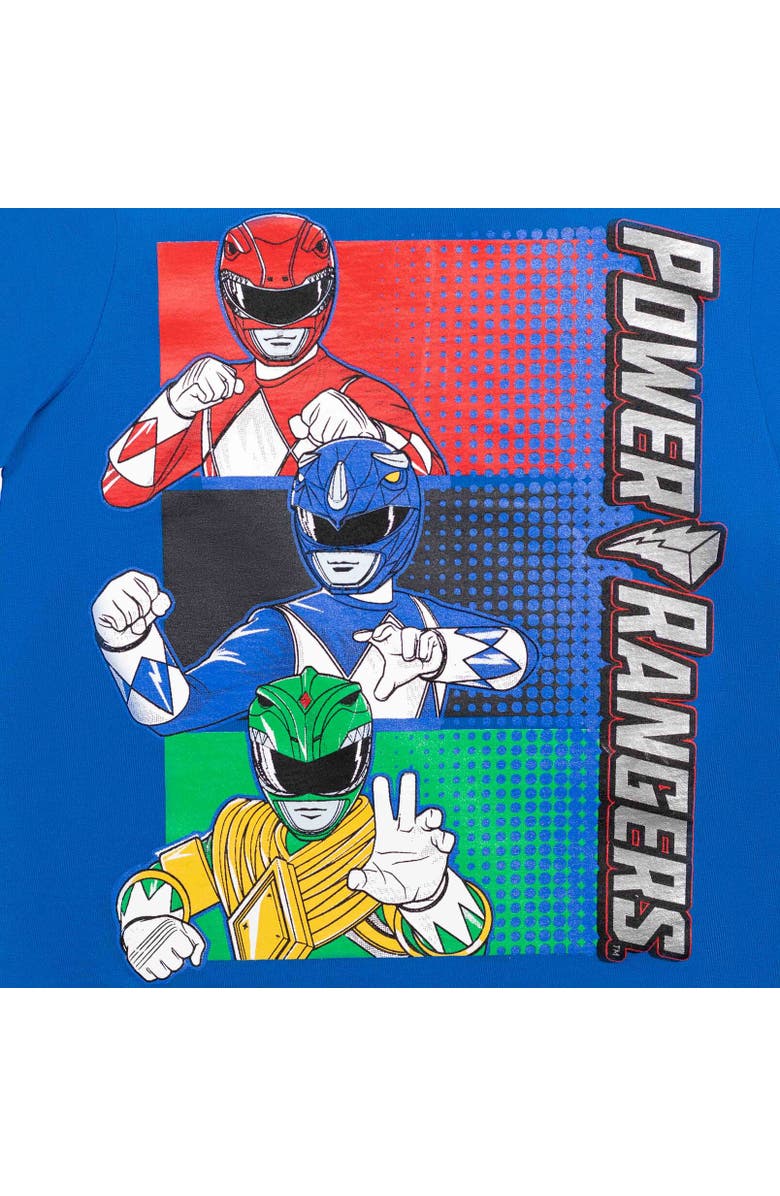Power Rangers T-Shirt & Mesh Shorts Set, Alternate, color, Blue