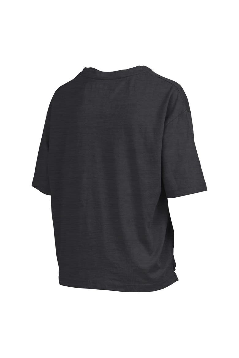Women's Pressbox Black Colorado Buffaloes Nelson Arch Over Logo Waist Length Oversized Slub T-Shirt, Alternate, color, Black