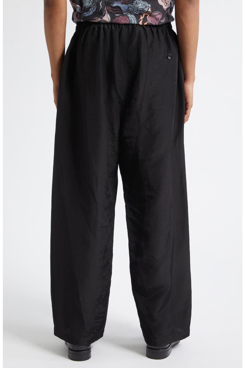 Linen Blend Pajama Pants, Alternate, color, BLACK