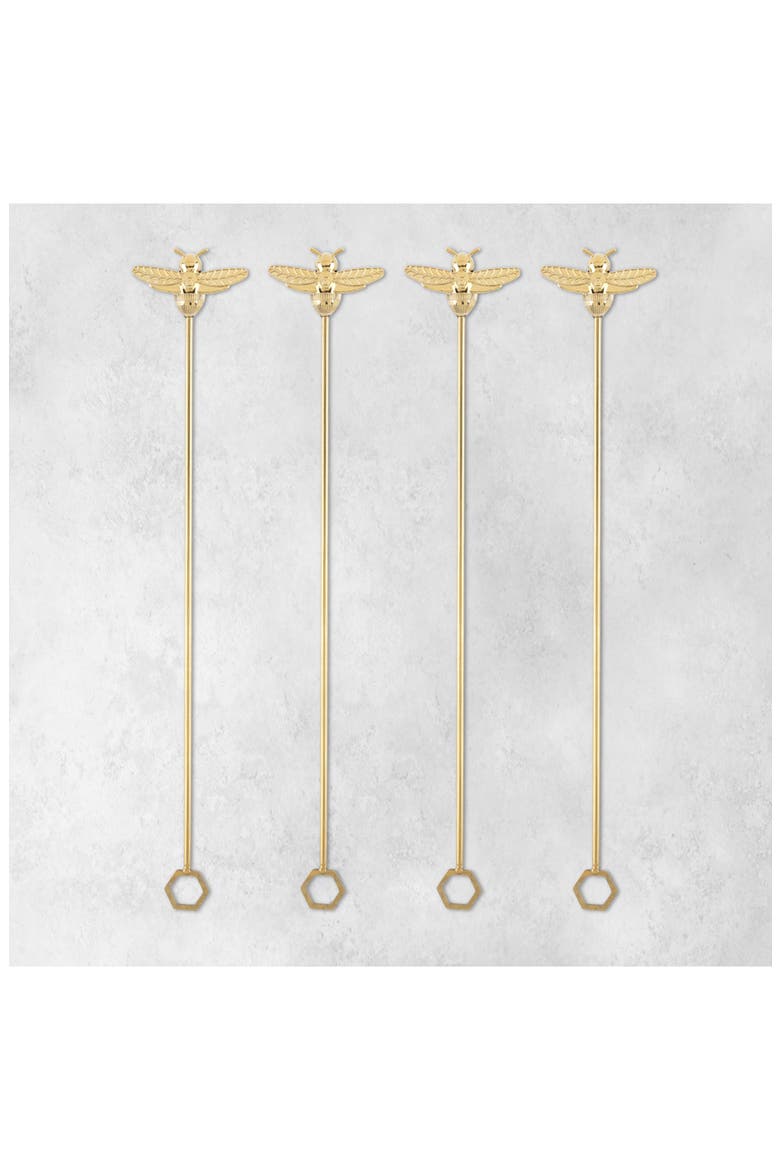 Bumble Bee Stir Sticks, Alternate, color, GOLD