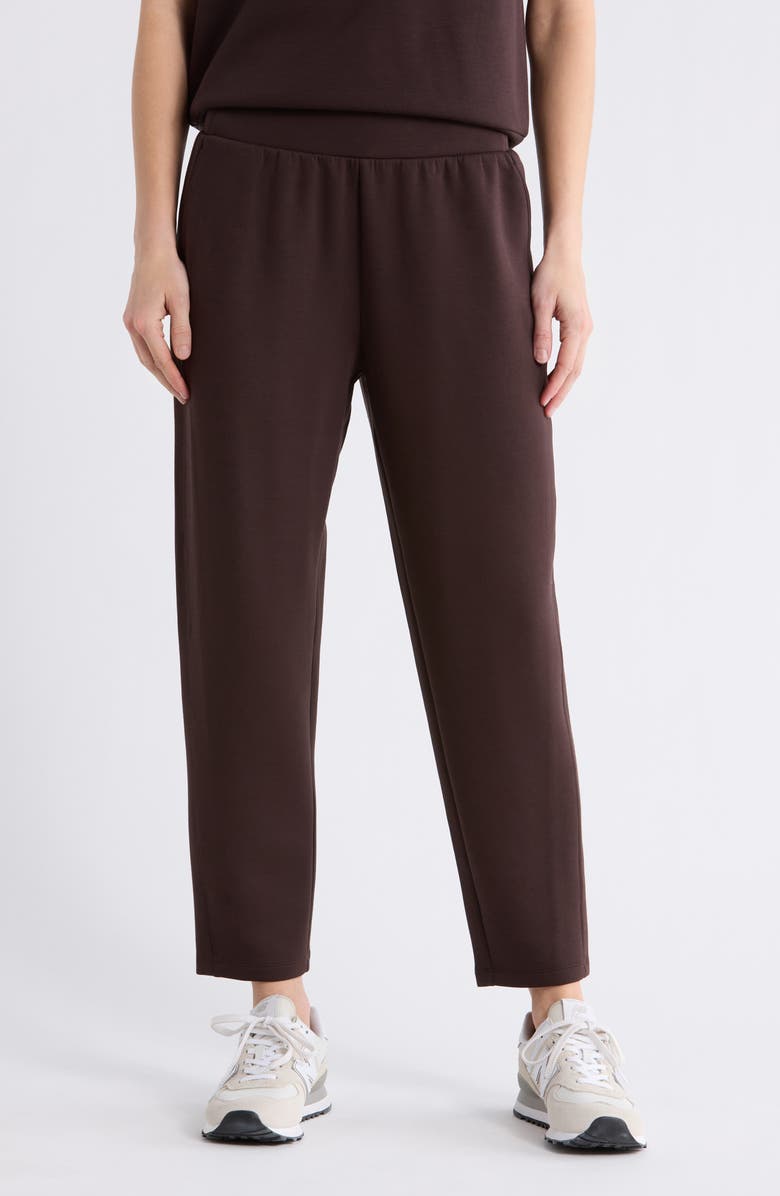 Z by Zella Whisper Knit Ankle Pants, Main, color, Brown Mole'