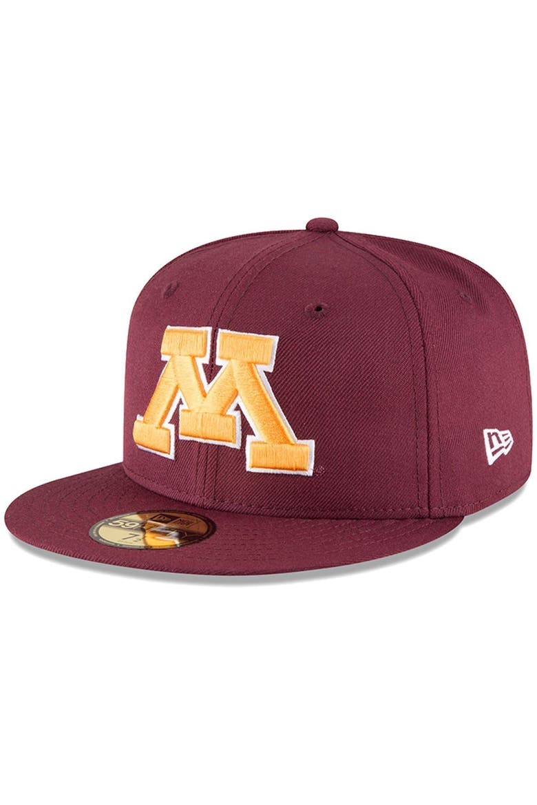 Men's New Era Maroon Minnesota Golden Gophers Basic 59FIFTY Fitted Hat, Main, color, MAROON