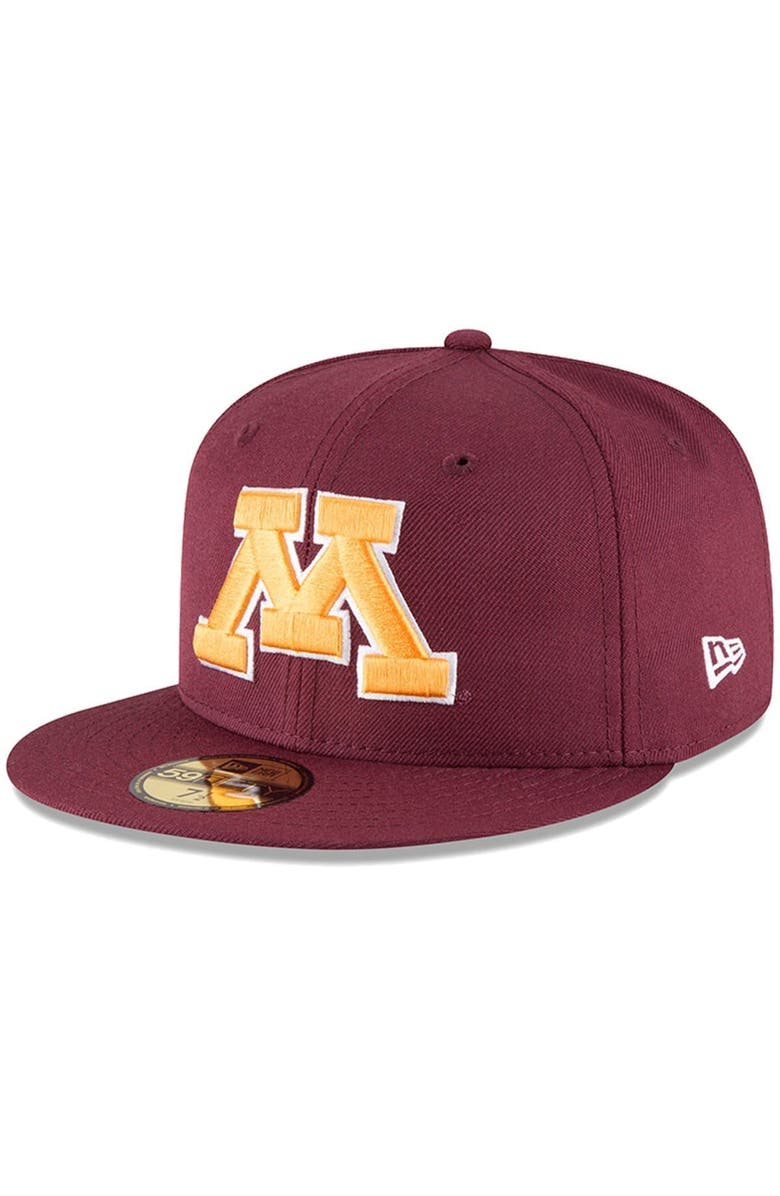 New Era Men's New Era Maroon Minnesota Golden Gophers Basic 59FIFTY Fitted Hat, Main, color,