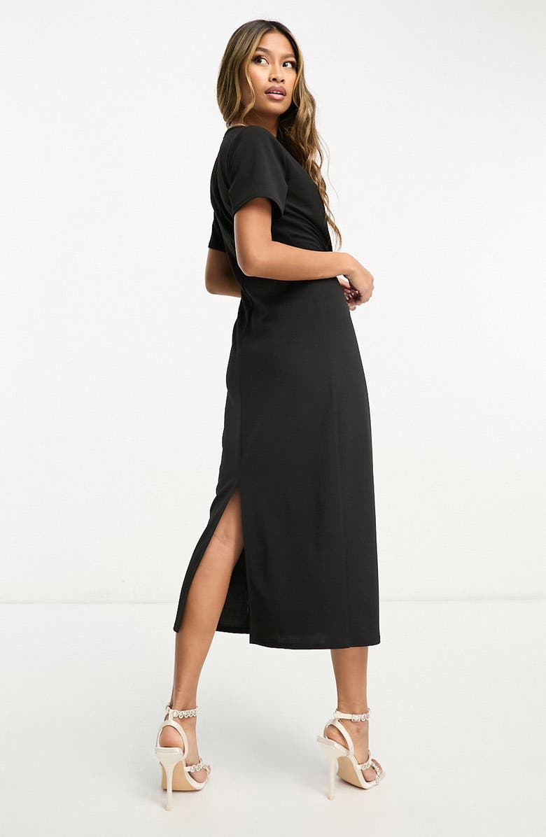 ASOS DESIGN Twist Front Cotton Knit Dress, Alternate, color, 