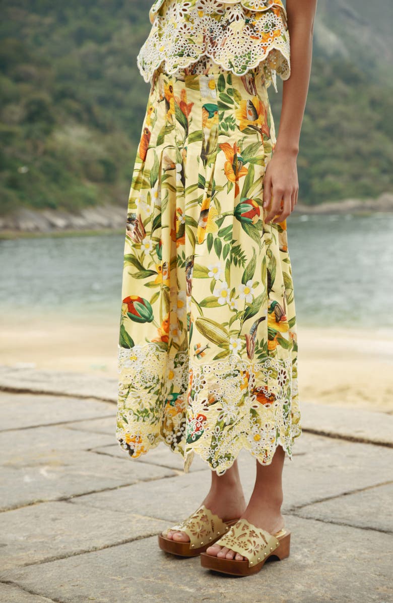 FARM Rio Brasil Collage Maxi Skirt, Alternate, color, Brasil Collage Soft
