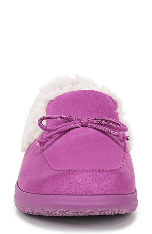 Vionic Claribel Faux Shearling Lined Slipper In Purple