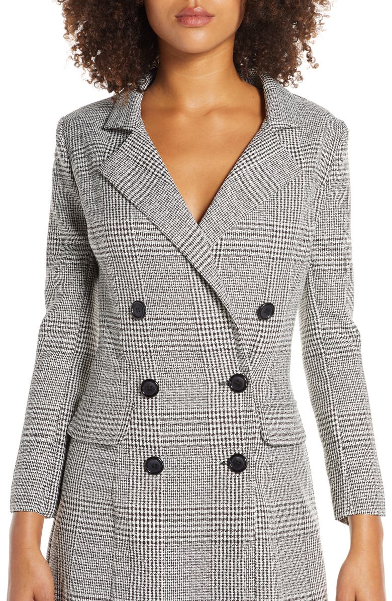 Chelsea28 Plaid Long Sleeve Blazer Dress, Alternate, color, 