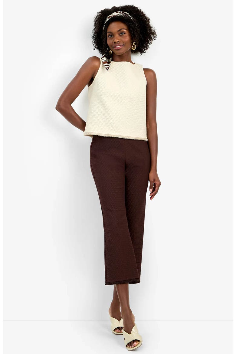Port Sleeveless Structured Woven Tank Top, Alternate, color, Bonita Beige