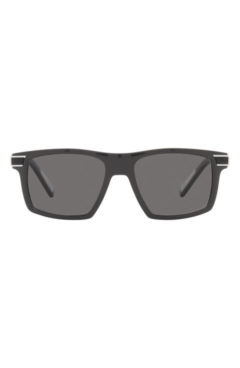54mm Polarized Rectangle Sunglasses