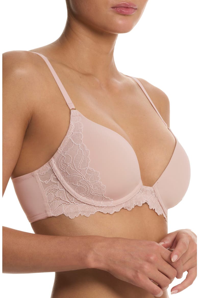 Peony Demi Underwire T-Shirt Bra, Alternate, color, ROSE BEIGE/ PINK PEARL
