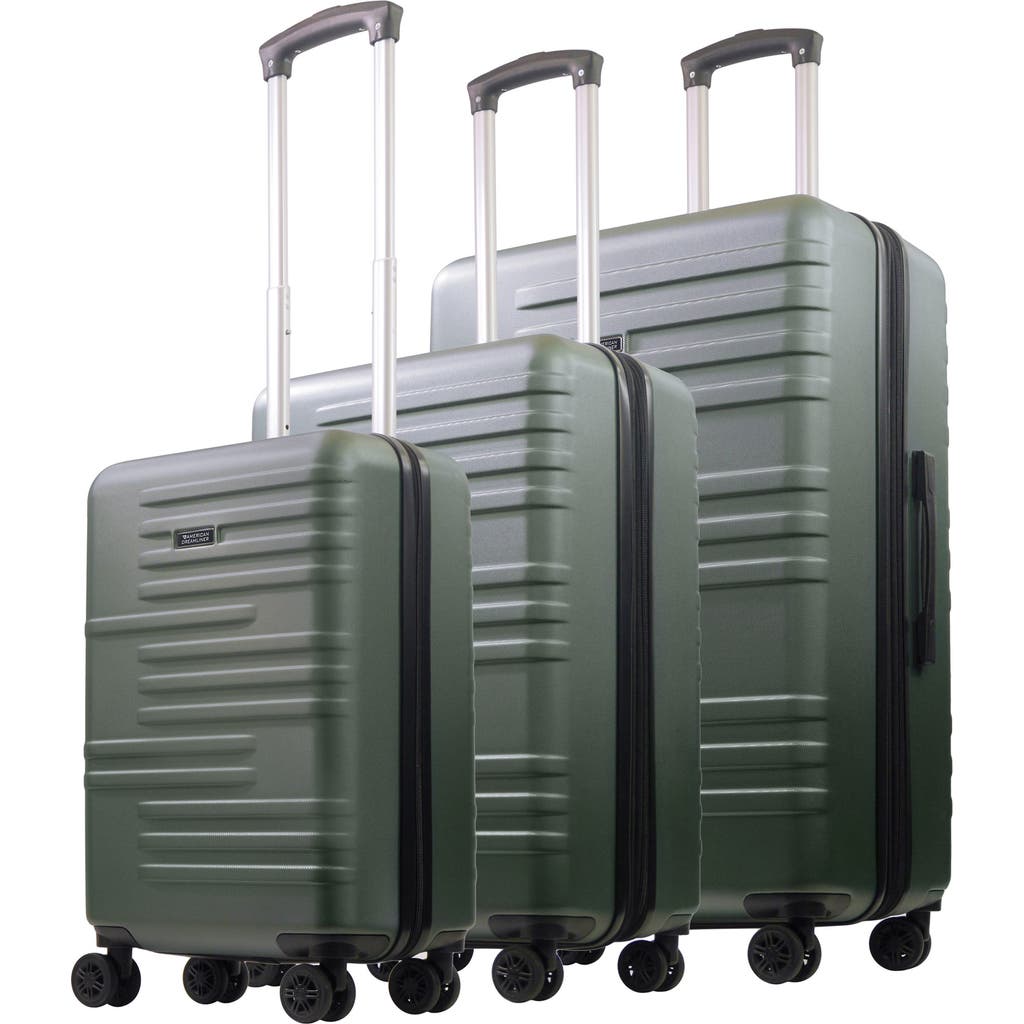 American Dreamliner 3-Piece Hardside Luggage Set 22.5", 26.5", 30" in Green  product