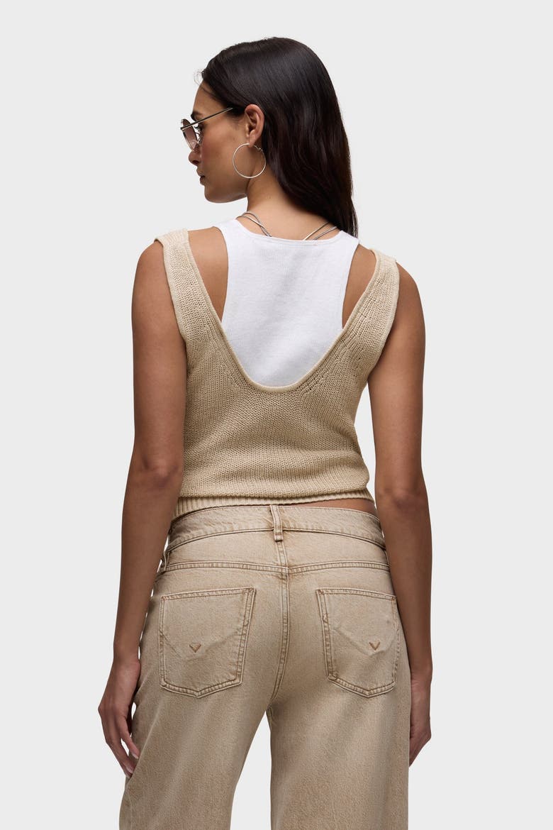 Layered Sweater Tank, Alternate, color, OATMEAL