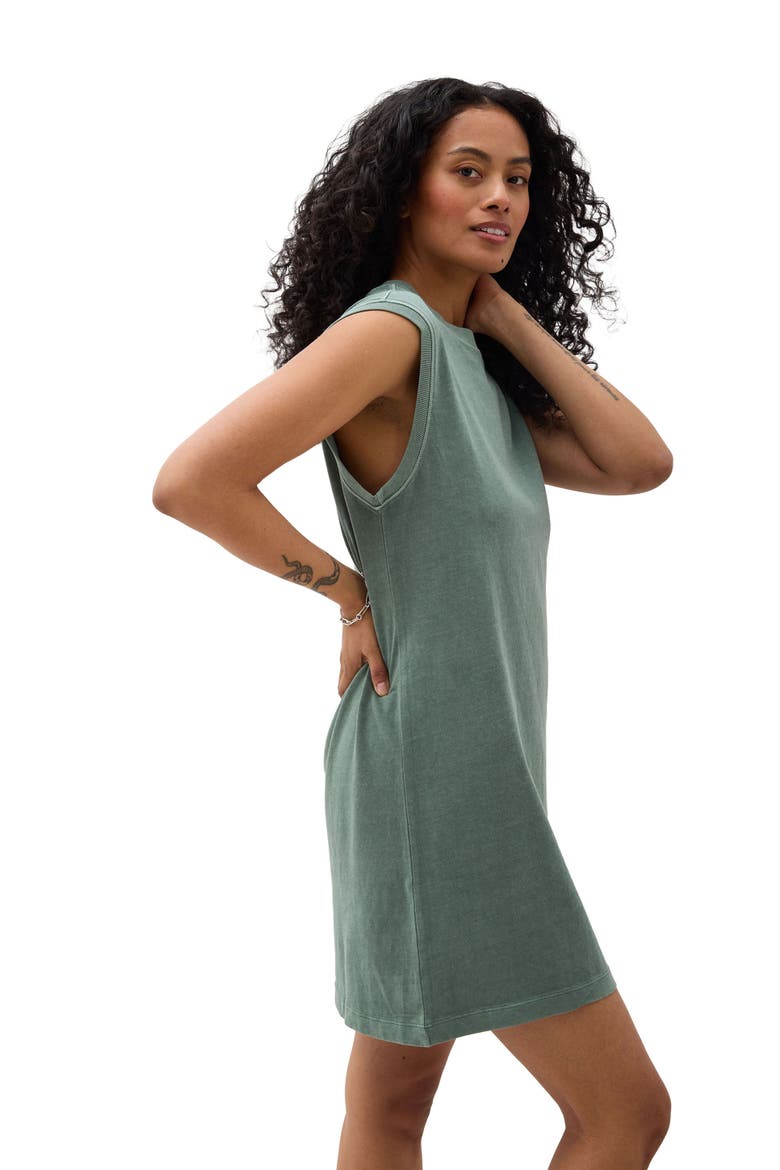 The Relaxed Muscle Dress, Alternate, color, Sage Leaf