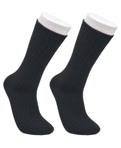 Cashmere Flat Crew Sock 2-Pack