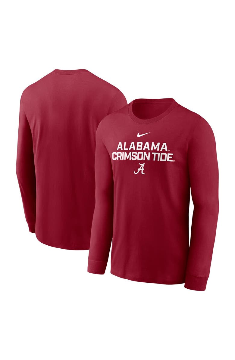Nike Men's Nike Crimson Alabama Crimson Tide 2025 Sideline Performance Long Sleeve T-Shirt, Alternate, color,