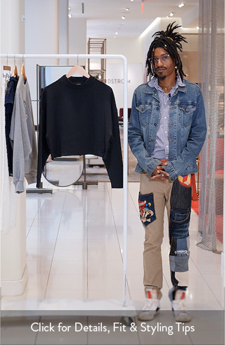 DreamGlow Mock Neck Crop Sweatshirt, sales video thumbnail