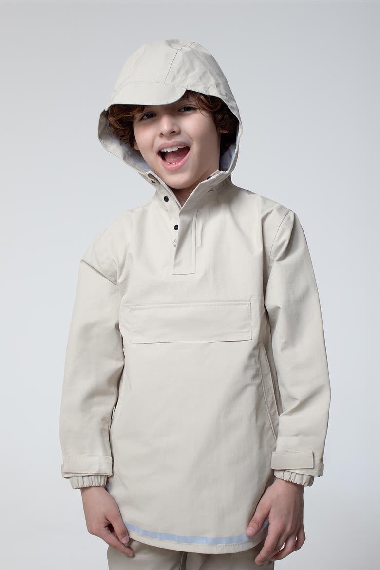 Kids Puddle Jumper Pullover Poncho, Alternate, color, Bone