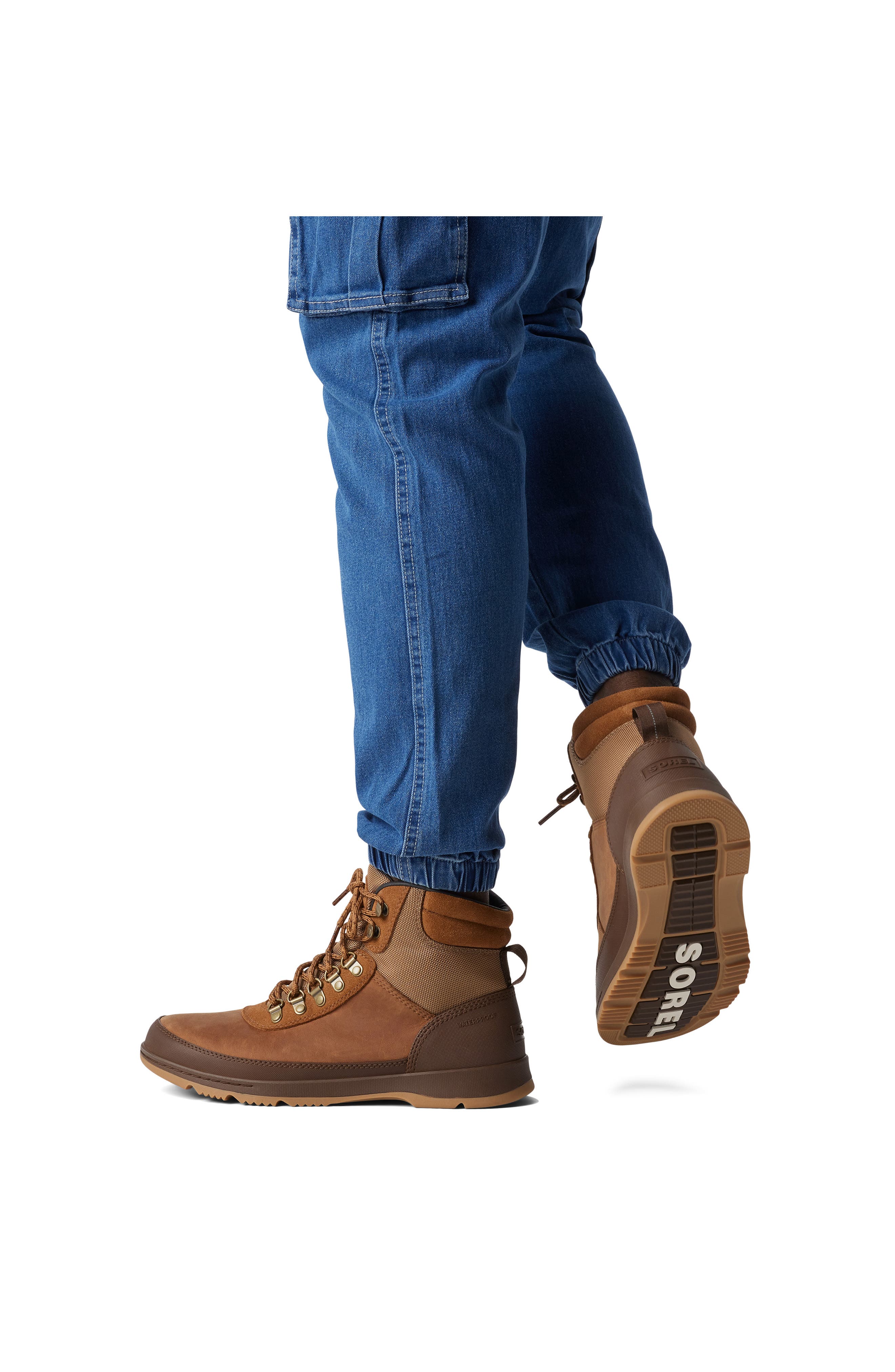 SOREL Ankeny II Waterproof Hiking Boot, Alternate, color, Velvet Tan/ Tobacco