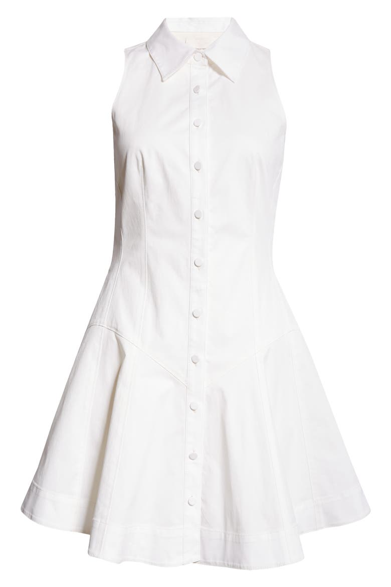 Poppy Sleeveless Stretch Twill Shirtdress, Alternate, color, IVORY