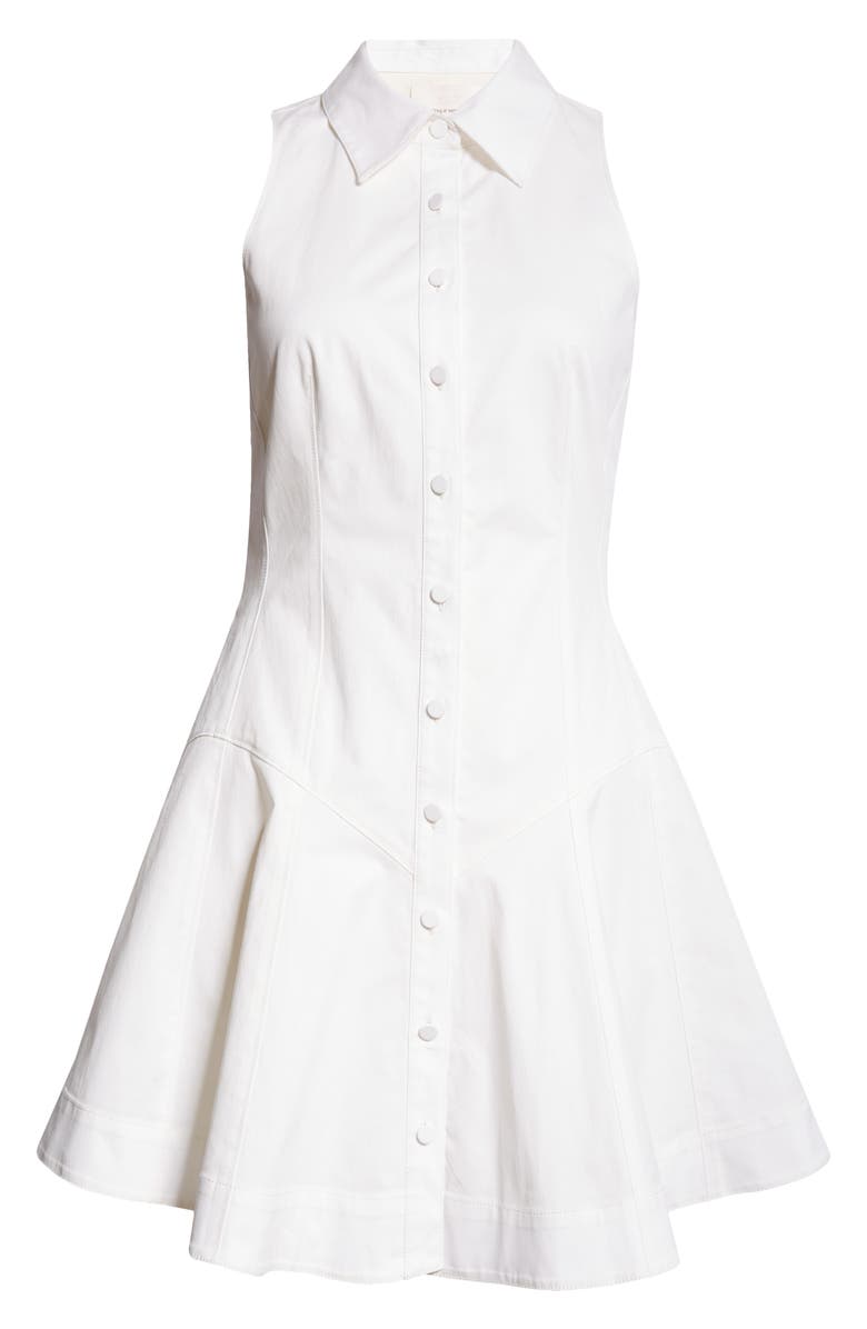 Cinq à Sept Poppy Sleeveless Stretch Twill Shirtdress, Alternate, color, Ivory