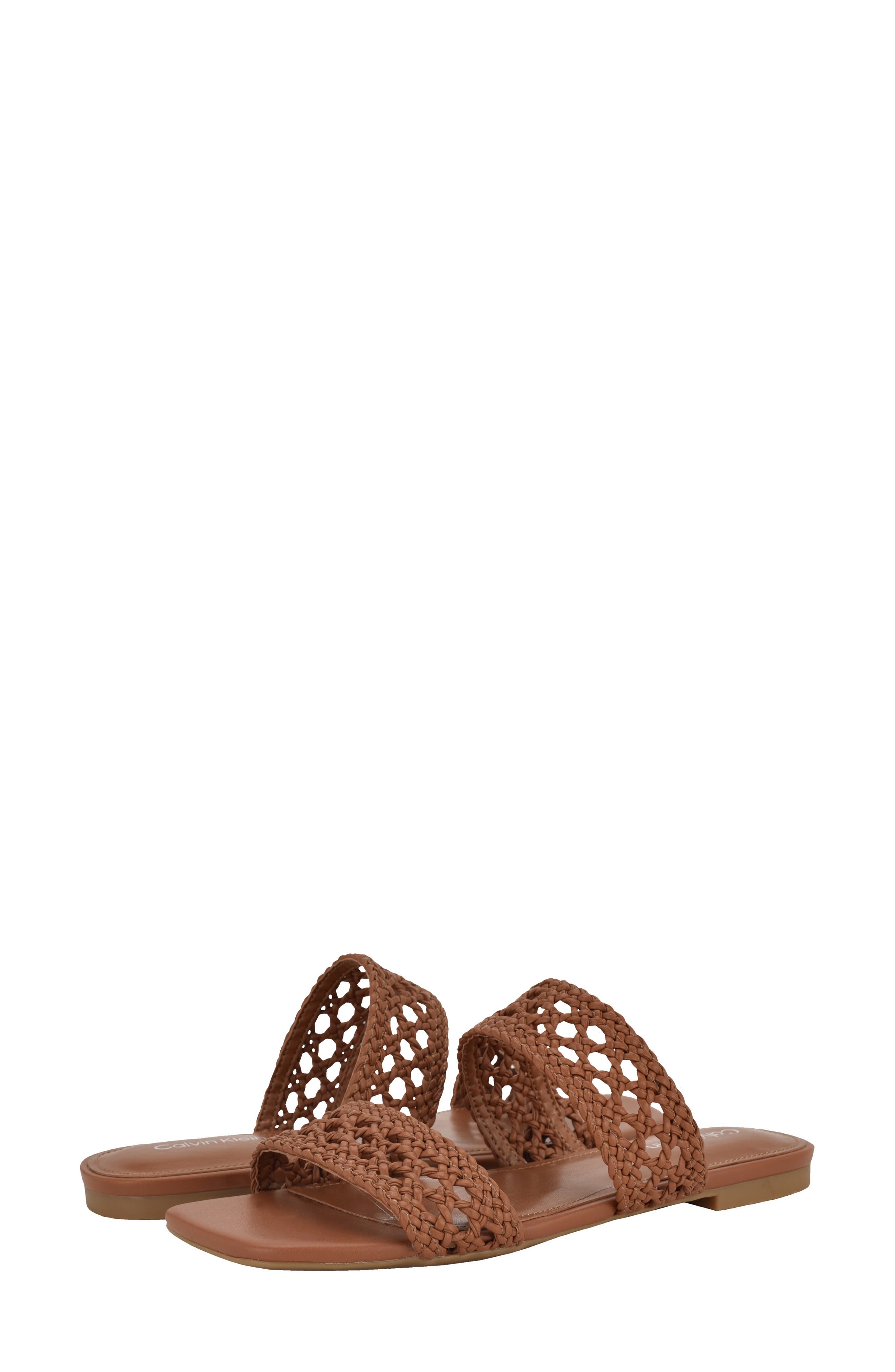 Calvin Klein Florency Slide Sandal, Alternate, color, Natural