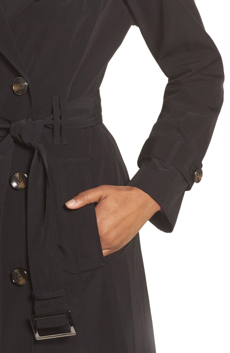 London Fog Long Double Breasted Trench Coat, Alternate, color, 