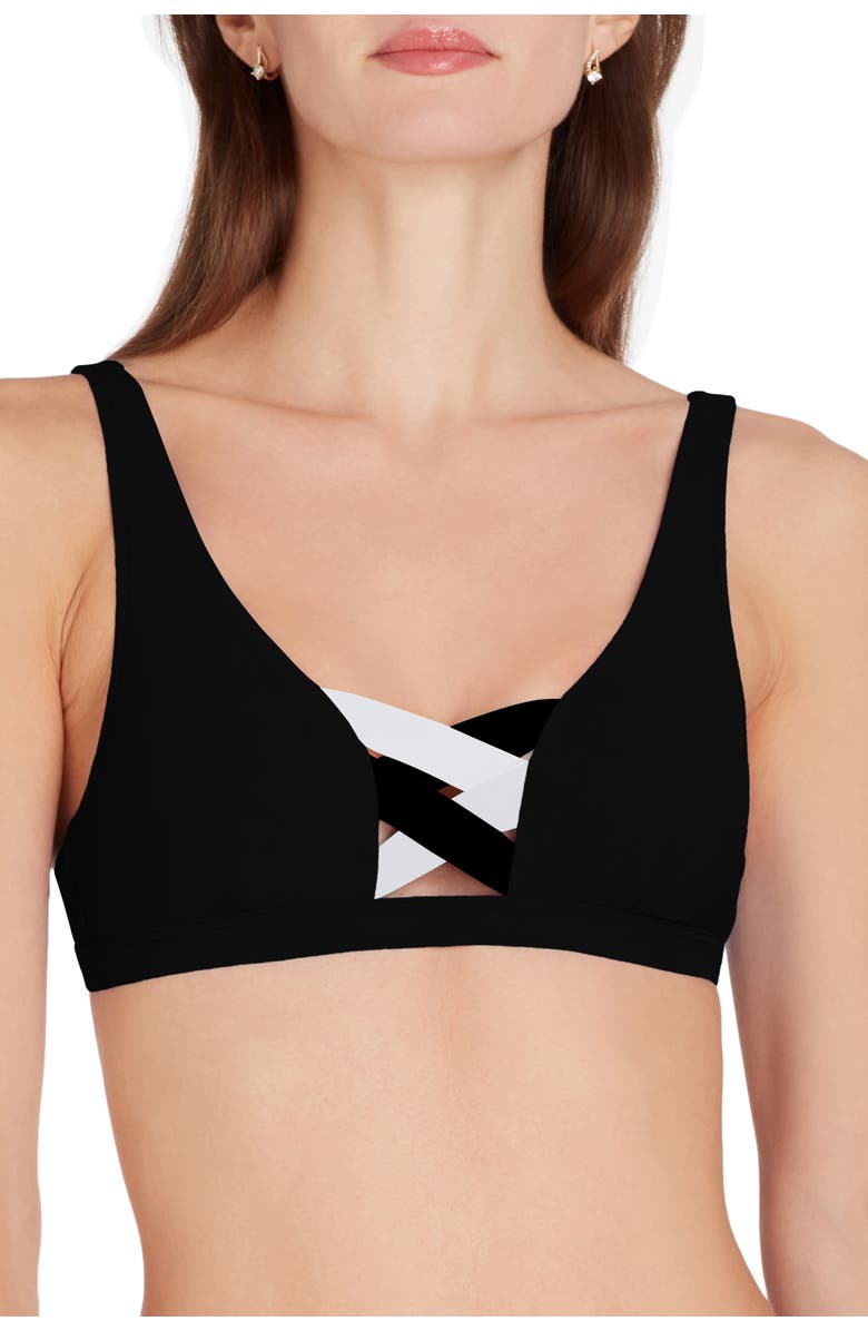 VALIMARE Martinique Bandage Bikini Top, Alternate, color, Black