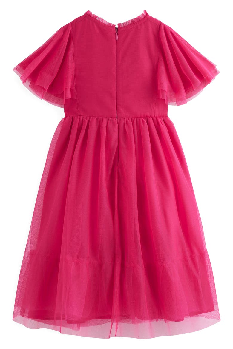 Kids' Embroidered Tulle Dress, Alternate, color, CHERRY JAM LOVEBIRDS