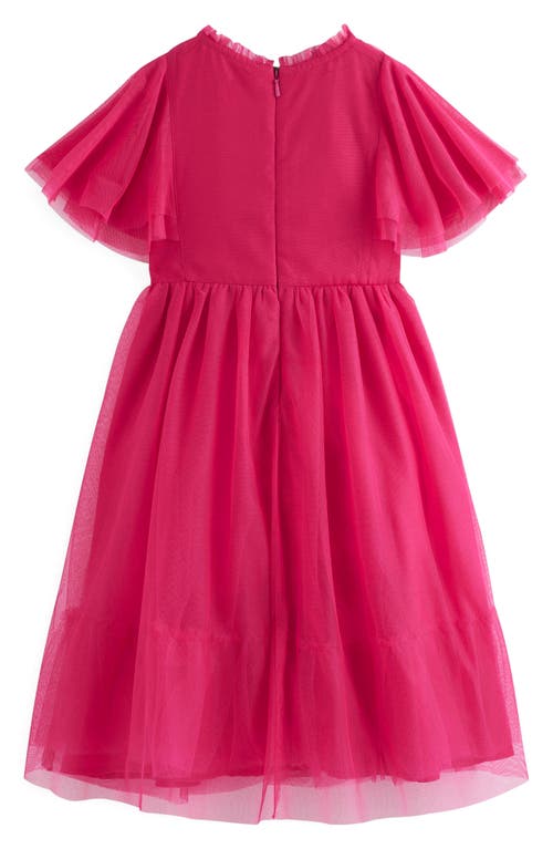 Mini Boden Kids' Embroidered Tulle Dress In Pink