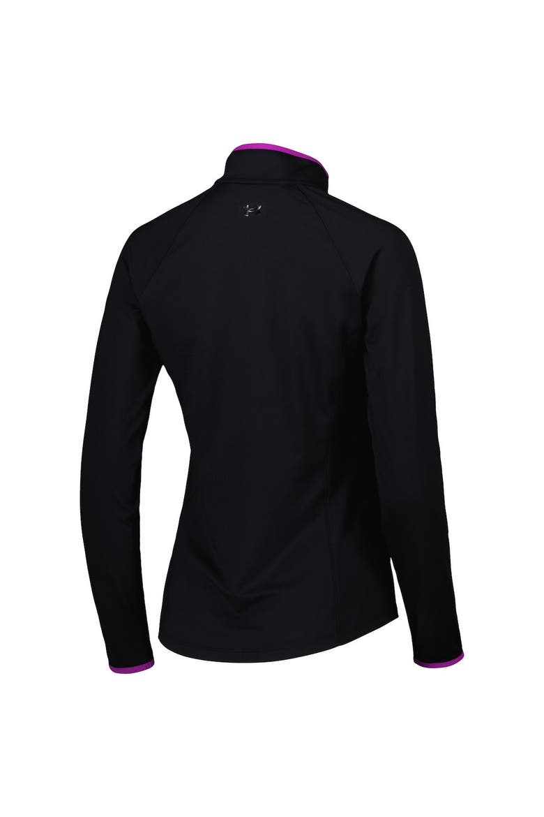 Women's Under Armour Black FedEx St. Jude Championship T2 Green Raglan Quarter-Zip Top, Alternate, color, Black