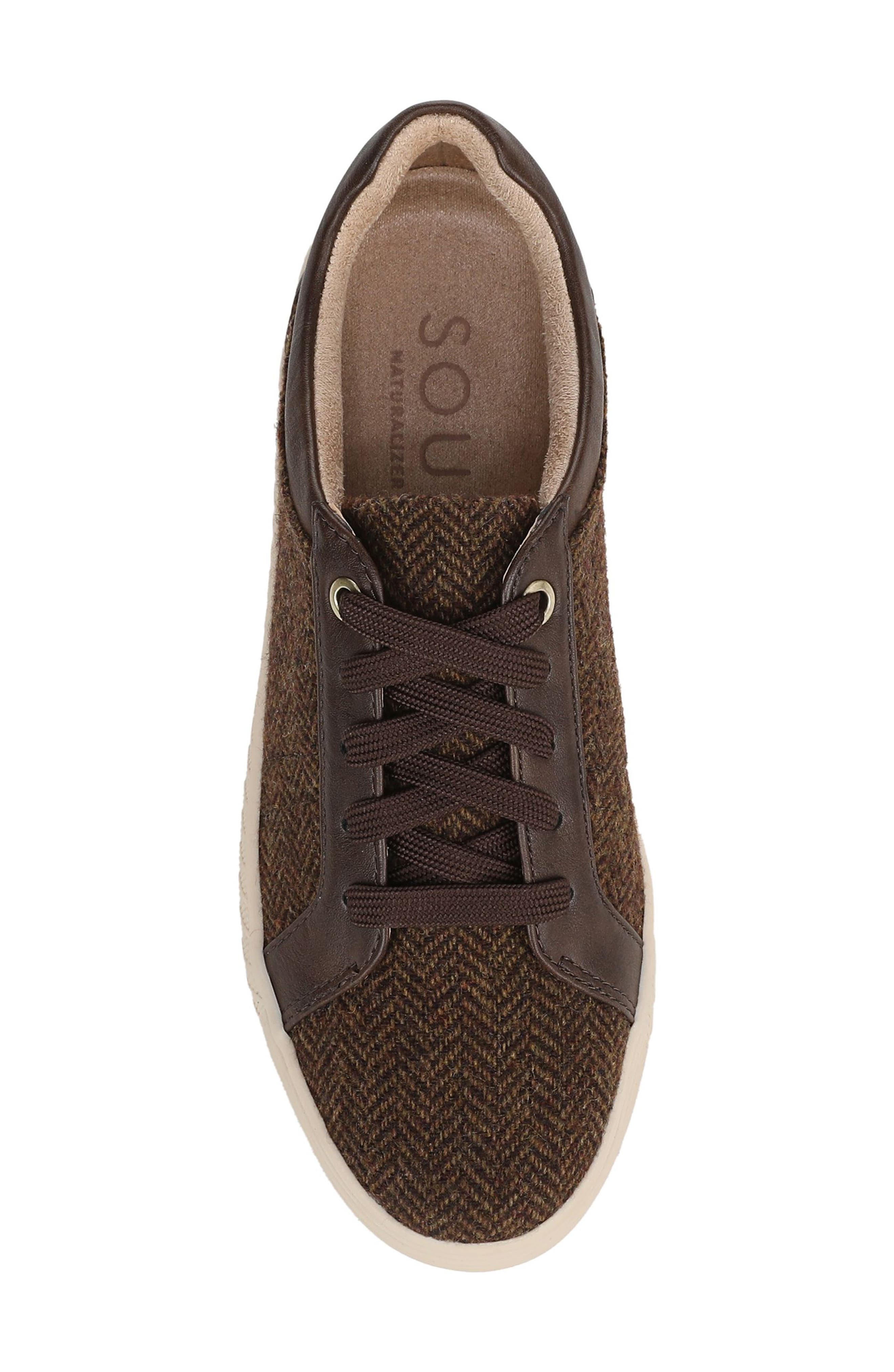 Neela Oxford Sneaker - Wide Width Available, Alternate, color, DARK BROWN